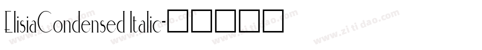 ElisiaCondensed Italic字体转换